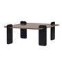 Nordure Mesa de Café Marais Venezia Walnut y Madera Negra